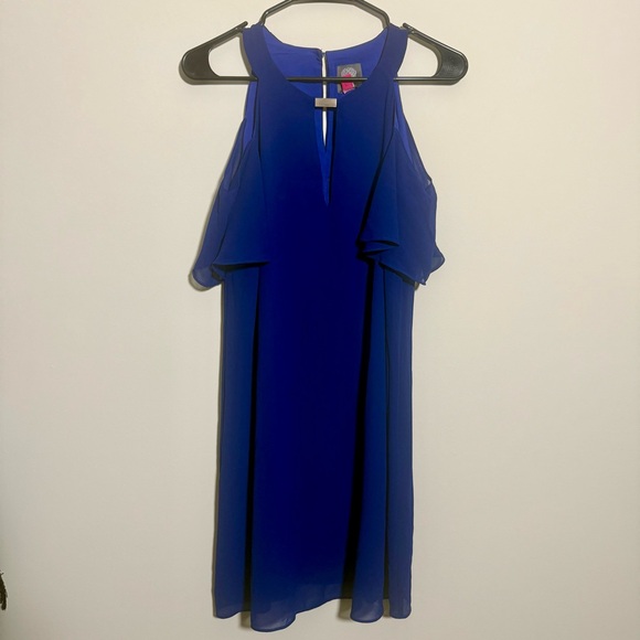 Vince Camuto Dresses & Skirts - Vince Camuto Royal Blue Cold Shoulder Dress, Size 8